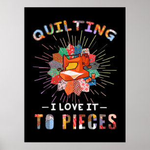 Schneiden und Nähen, ich Liebe es an Stücke Poster