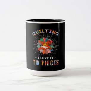 Schneiden und Nähen, ich Liebe es an Stücke Zweifarbige Tasse