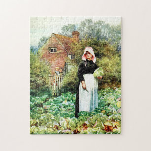 Schneiden von Cabbages von Helen Allingham Puzzle