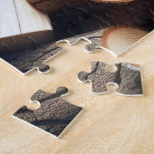 Schneiden von Feuerholz Puzzle (Seite)