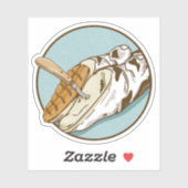 Schneiden von Kuh Aufkleber (Blatt)