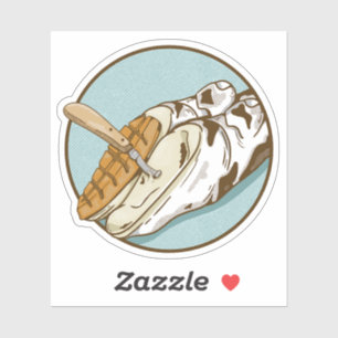 Schneiden von Kuh Aufkleber