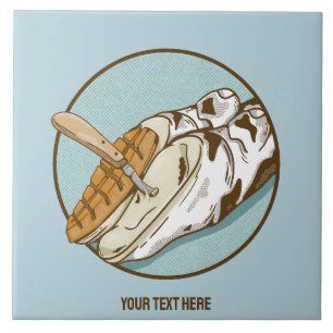 Schneiden von Kuh Fliese