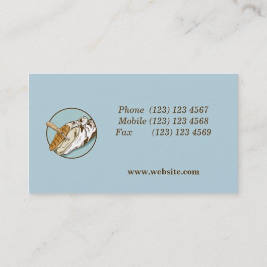 Schneiden von Kuh Visitenkarte (Rückseite)