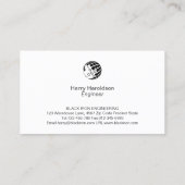 Schneiden von Metallen Visitenkarte (Rückseite)