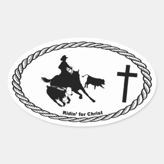 Schneiden von Pferden nach Euro-Stil Ovaler Aufkleber (Vorderseite)