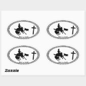 Schneiden von Pferden nach Euro-Stil Ovaler Aufkleber (Blatt)