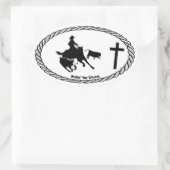 Schneiden von Pferden nach Euro-Stil Ovaler Aufkleber (Tasche)