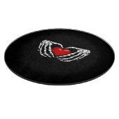 Schneiden von Skeletthand rund um das Herz Schneidebrett (Ecke)