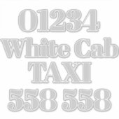 Schneiden von Vinyl Sticker - Privattaxi (Vorderseite)