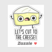 Schneiden wir den Käse-Funny-Food-Pun Aufkleber (Blatt)