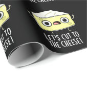 Schneiden wir den Käse Funny Food Pun Dark BG Geschenkpapier (Rolleneckpunkt)