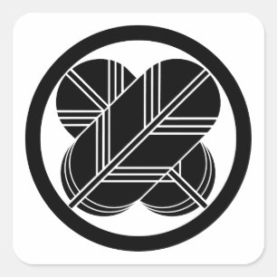 Schneidene Falkefedern mit Fuß im Kreis Quadratischer Aufkleber