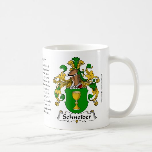 Schneider-Familien-Wappen Tasse (Rechts)