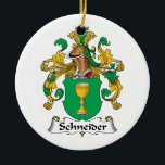 Schneider-Familienwappen Keramikornament<br><div class="desc">Schneider-Wappen</div>