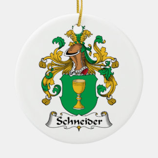 Schneider-Familienwappen Keramikornament