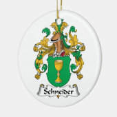 Schneider-Familienwappen Keramikornament (Links)