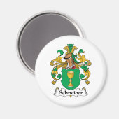 Schneider Familienwappen Magnet (Vorderseite/Rückseite)