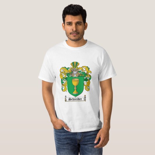 Schneider-Familienwappen - Schneider-Wappen T-Shirt (Vorne ganz)