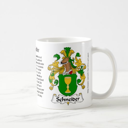 Schneider-Familienwappen-Tasse Kaffeetasse (Rechts)