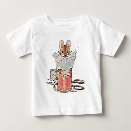Schneider-Maus auf Spule des Fadens Baby T-shirt (Vorderseite)