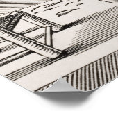 Schneider, Reproduktion eines Holzschnitts Poster (Ecke)