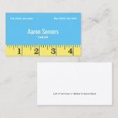 Schneider Seamstress Nähband Visitenkarte (Vorne/Hinten)