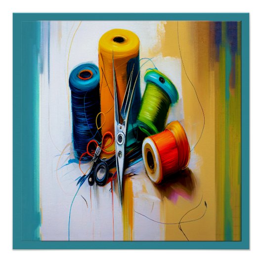 Schneider, Seamstress Poster passt zur Visitenkart (Vorderseite)