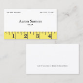 Schneider zur Messung des Bandnähens Visitenkarte (Vorne/Hinten)