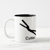 Schneiderentscheidender Frisbee Zweifarbige Tasse (Links)