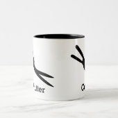 Schneiderentscheidender Frisbee Zweifarbige Tasse (Mittel)