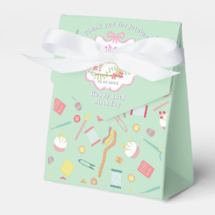 Schneiderin 50. Geburtstag Nähmaschine Türkis Geschenkschachtel
