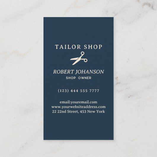 Schneiderladen Visitenkarte (Rückseite)