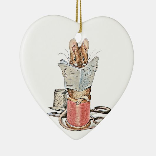 Schneidermäuse auf dem Pool des Threads Keramik Ornament (Rechts)