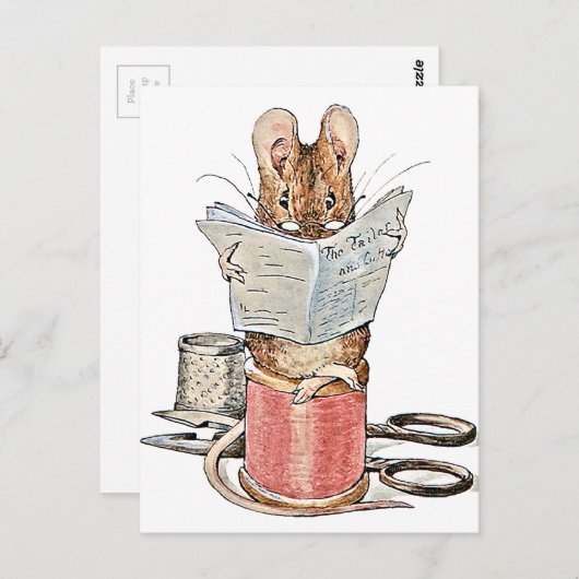 Schneidermäuse auf dem Pool des Threads Postkarte (Vorne/Hinten)