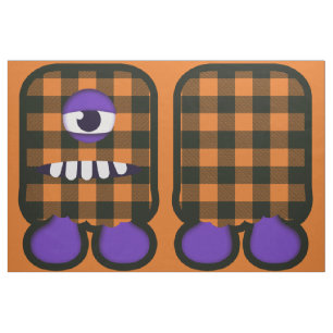 Schneidern Sie Orange und Black Cute Monster Kit  Stoff
