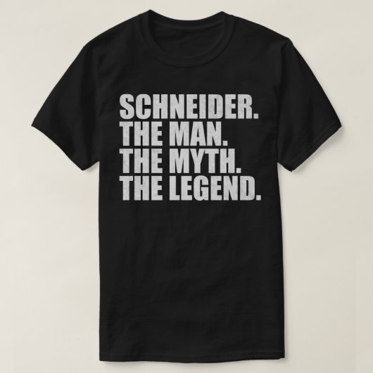 SchneiderSchneider Nachname Schneider T-Shirt (Design vorne)