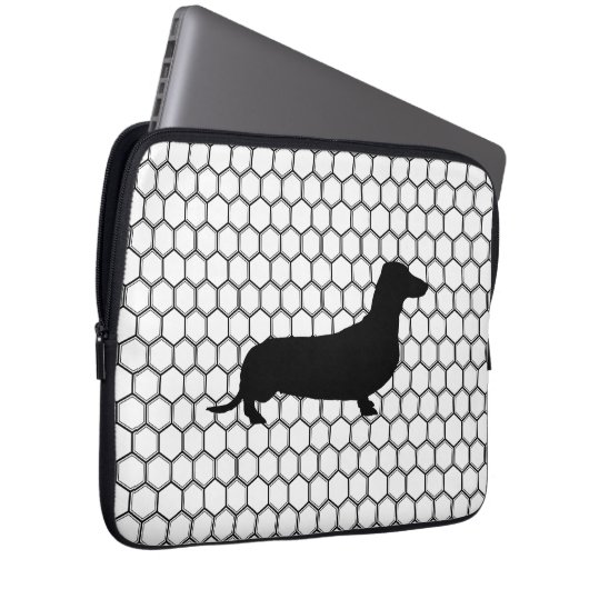 Schneidige Dackel Laptopschutzhülle (Vorne Rechts)