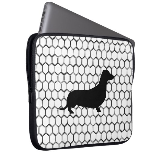 Schneidige Dackel Laptopschutzhülle (Vorne Rechts)