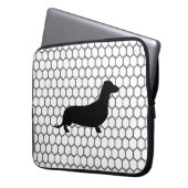Schneidige Dackel Laptopschutzhülle (Vorderseite Links)