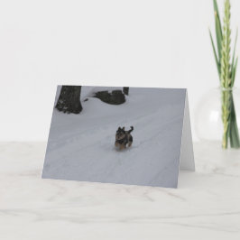 Schneidige entschlossene Welpenkarte Feiertagskarte