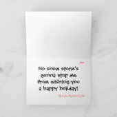 Schneidige entschlossene Welpenkarte Feiertagskarte (Innenseite)