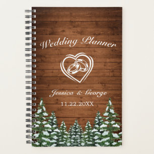 Schneidiger Holz- und Wald-Land-Pine-Hochzeitsplan Planer