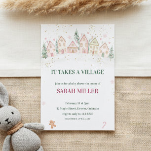 Schneidorf Winter-Baby-Party Einladung