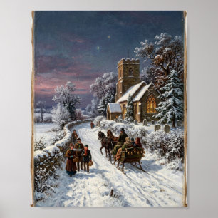 Schneidörfchen Cotswolds Weihnachten II Poster