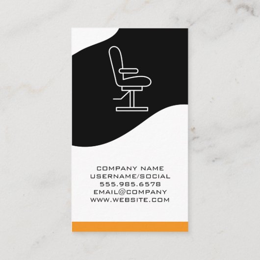 Schneidwerkzeuge | Salon Chair Visitenkarte (Rückseite)