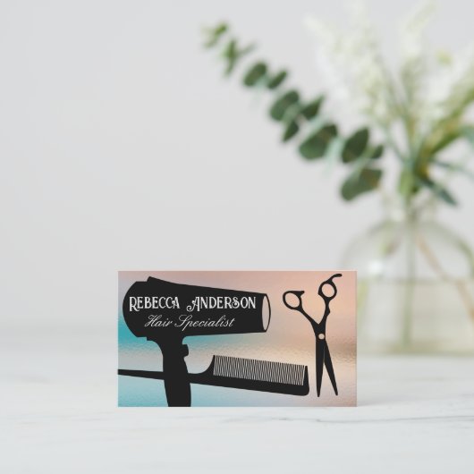 Schneidwerkzeuge | Salon Terminkarte (Stehend Vorderseite)