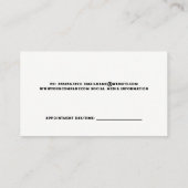 Schneidwerkzeuge | Salon Terminkarte (Rückseite)