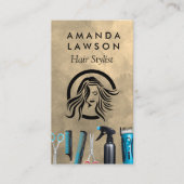 Schneidwerkzeuge | Stylist Barber Visitenkarte (Vorderseite)
