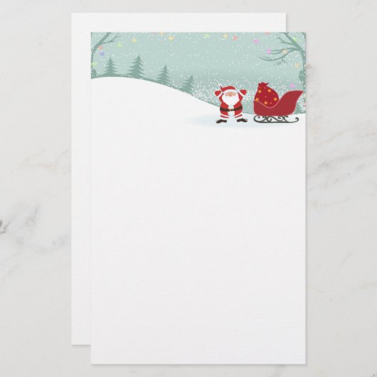 Schneien der frohen Weihnachten + Briefpapier (Vorne/Hinten)